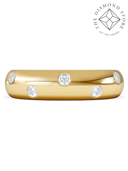The Diamond Store White Seamless 0.26ct Round Cut Lab Diamond Ring in 18k Gold Vermeil (Y29868) | €228