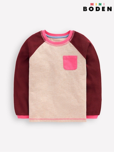 Boden White Raglan Waffle Mix Top (Y30006) | €24 - €26