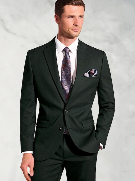 Brook Taverner Green Flannel Suit Jacket (Y30216) | €131