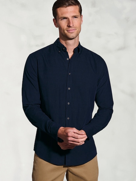 Brook Taverner Blue Needlecord Cotton Shirt (Y30225) | €66