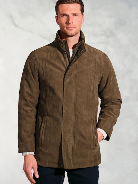 Brook Taverner Brown Faux Suede Padded Jacket (Y30231) | R$ 1.275