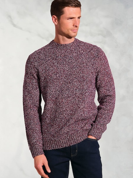 Brook Taverner Red Twist Knit Crew Neck Jumper (Y30251) | €71