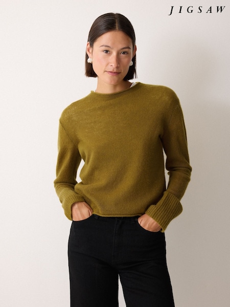 Jigsaw Green Cloud Cashmere Eldon Jumper (Y30326) | €190