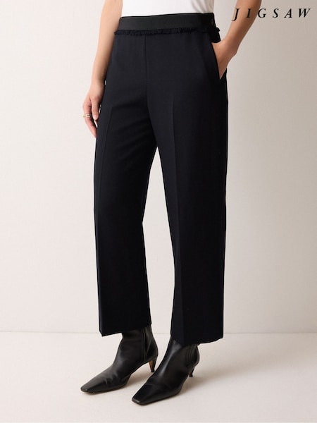 Jigsaw Grosgrain Trim Cropped Trousers (Y30329) | ‏990 د.إ.‏