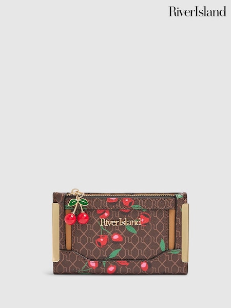 River Island Brown Cherry Monogram Mini Purse (Y30404) | € 22