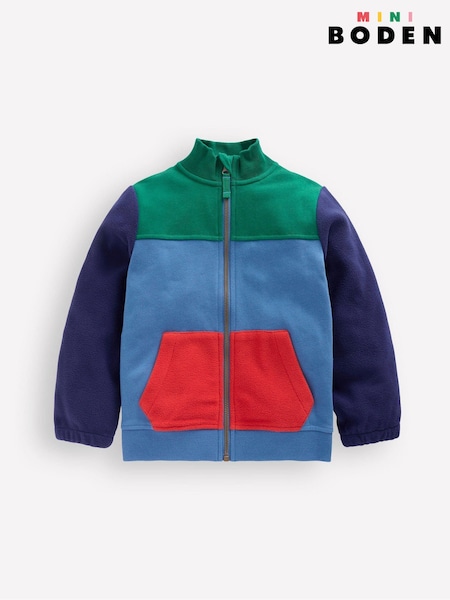 Boden Blue Cosy Fleece Zip Through (Y30431) | AED169 - AED204