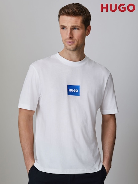 HUGO White Logo T-Shirt (Y30433) | OMR23