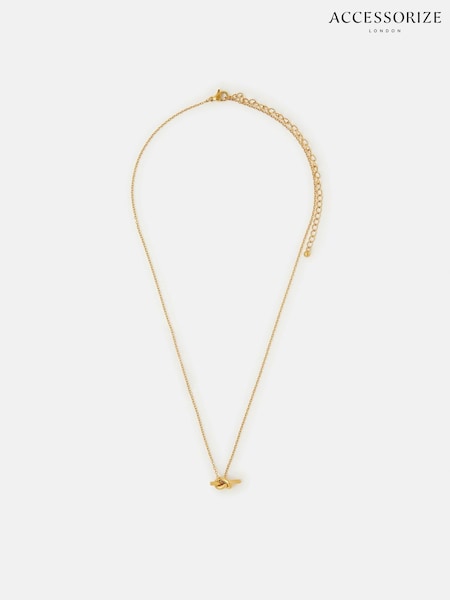Accessorize Gold Tone Stainless Steel Knot Pendant Necklace (Y30453) | €25