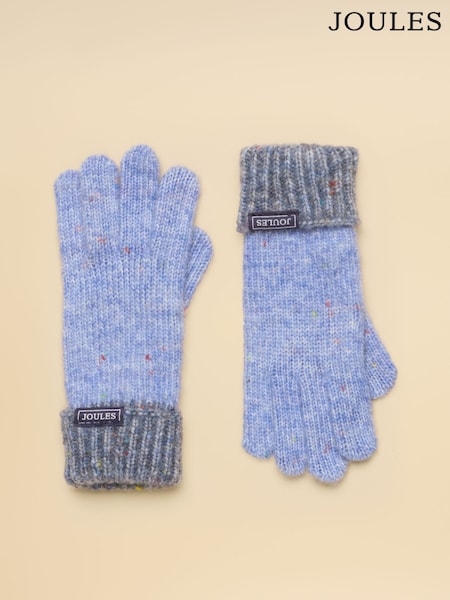 Blue - Joules Colourblock Gloves