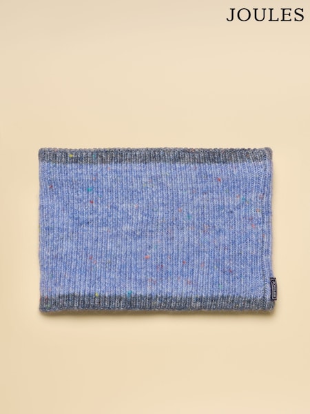 Blue - Joules Colour Block Lined Snood