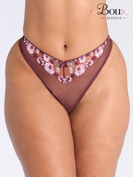 Boux Avenue Evelyn Floral Embroidered Thong (Y30742) | €20