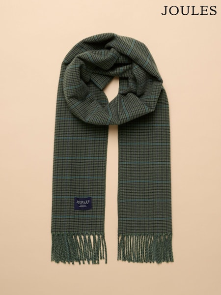Zils un zaļš krāsaini rūtains audums - Regular Joules Langtree Scarf