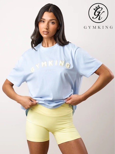 Gym King Blue Shadow Boyfriend T-Shirt (Y30769) | 148 QAR