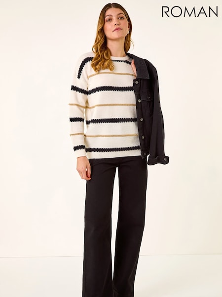 Roman Red Multi Stripe Knit Jumper (Y30901) | €56
