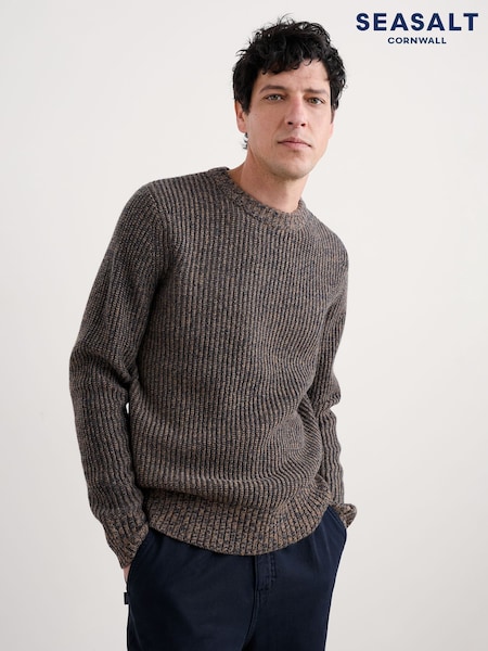 Seasalt Cornwall Brown Wheelwright Jumper (Y31311) | €150