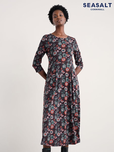 Seasalt Cornwall Purple Petite Veronica Midi Dress (Y31316) | €89