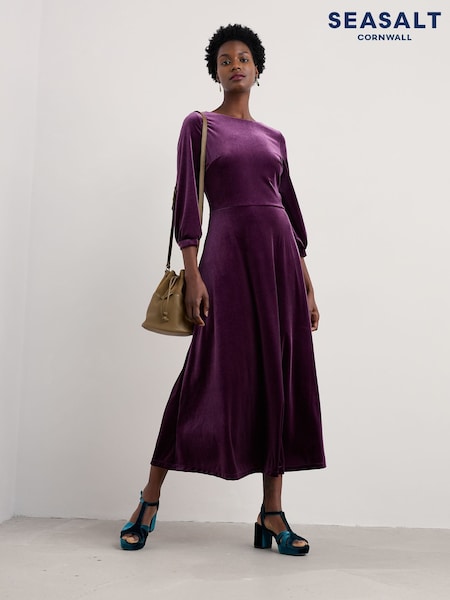 Seasalt Cornwall Purple Oak Cottage Dress (Y31335) | €109