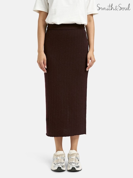 Smith & Soul Purple Knitted Skirt (Y31355) | €126