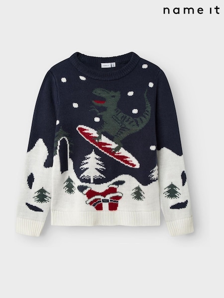 Name It Dinosaur Snowboard Christmas Knitted Jumper (Y31602) | 31 €