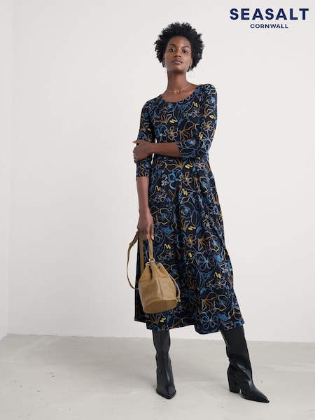 Seasalt Cornwall Blue Veronica Dress (Y31612) | €89