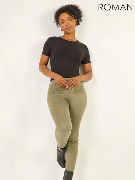 Roman Green Petite Suedette Stretch Denim Leggings (Y31934) | €37