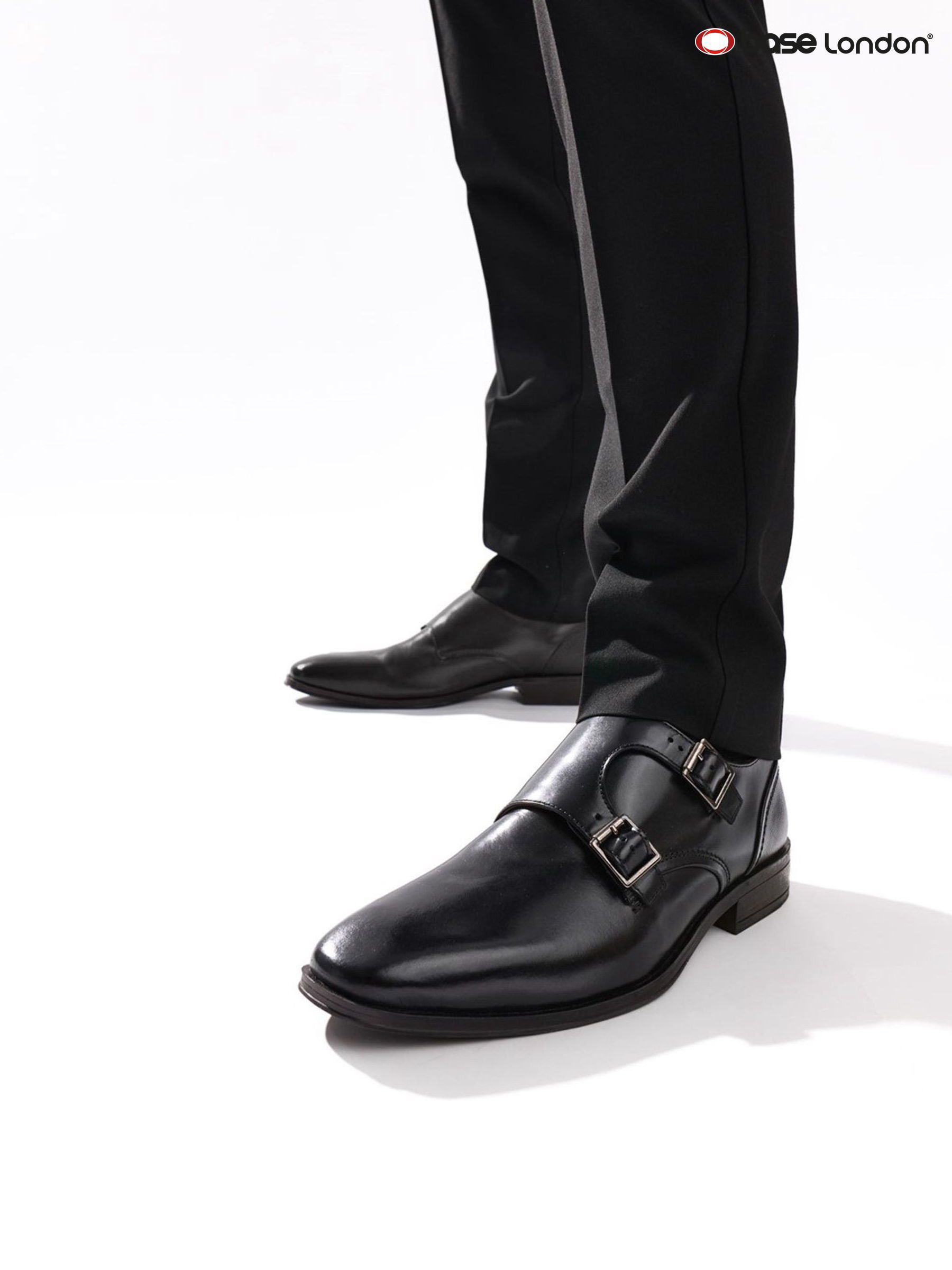 Buy Men's Shoes Black Leather Monk Online | Next South Africa