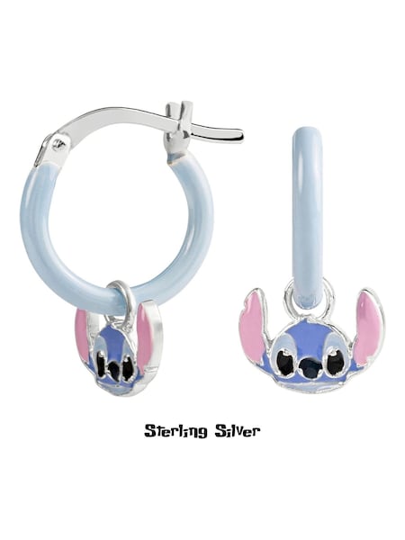 Peers Hardy 925 Stitch Enamel Charm Hoop Silver Tone Earrings (Y32059) | €37