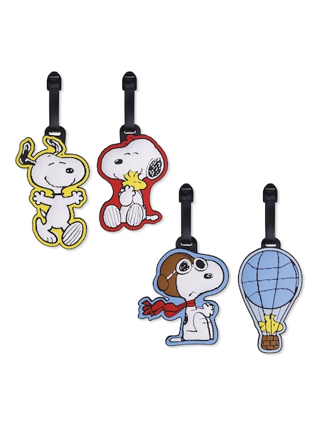 Peers Hardy Peanuts Snoopy 4 Pieces White Luggage Tags Travel Accessories (Y32067) | €25