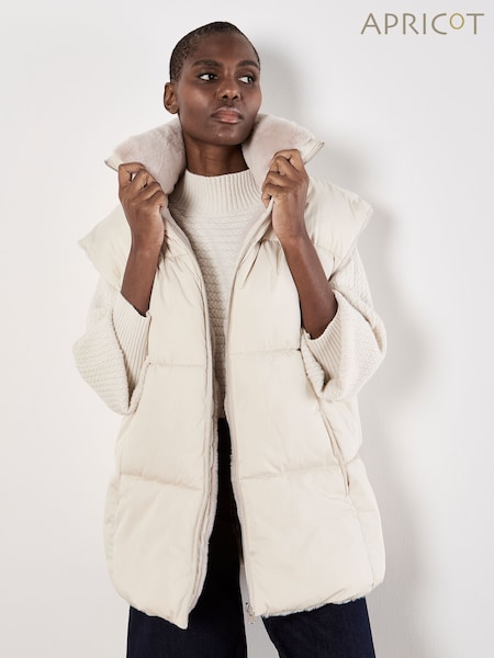 Apricot Natural Reversible Oversized Puffer Jacket (Y32175) | €83