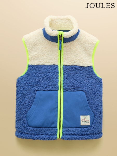 Cream & Blue - Joules Boys' Billy Fleece Gilet