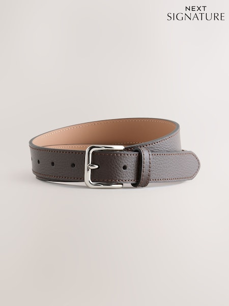Brown Signature Casual Skinny Leather Belt (Y32804) | AED109