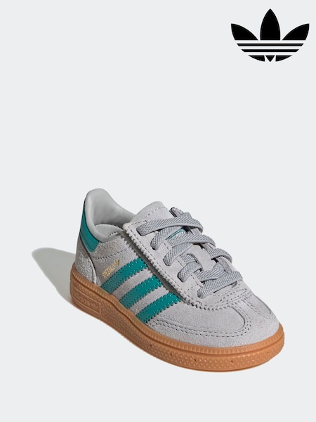 adidas originals Grey Handball Spezial Comfort Closure Elastic Laces Infant Trainers (Y32922) | €51