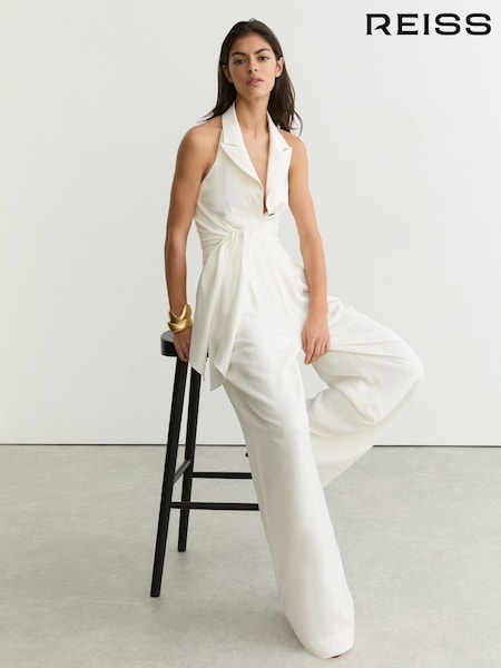 Reiss Ivory Cream Taya Jumpsuit (Y33040) | AZN 585
