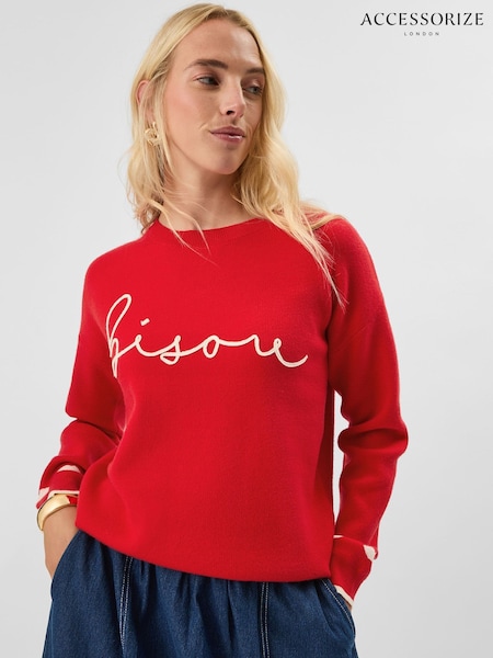 Accessorize Red Bisou Jumper (Y33096) | €58