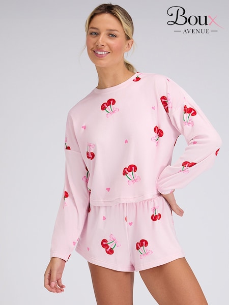 Boux Avenue Pink Velour Short Pyjamas Set (Y33247) | R$ 445