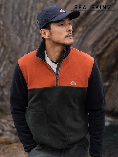 Sealskinz Green Buxton Mens Polar Fleece Half Zip (Y33309) | €95