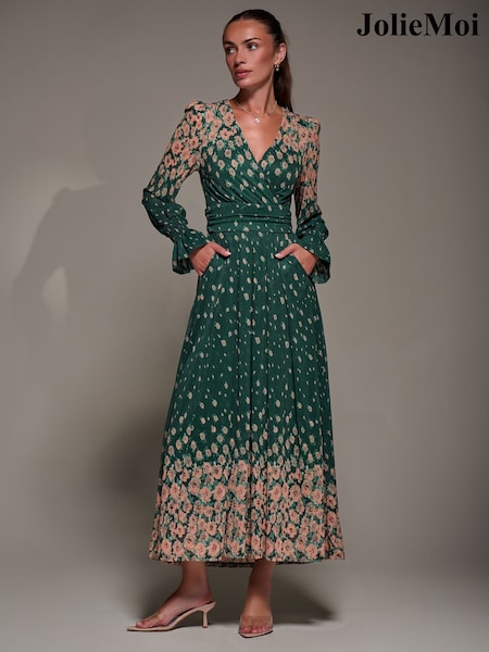Jolie Moi Mirrored Print Long Sleeve Mesh Maxi Dress (Y33319) | 148 €