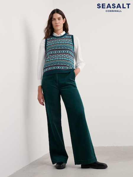 Seasalt Cornwall Green Dillwyn Trousers (Y33323) | €105