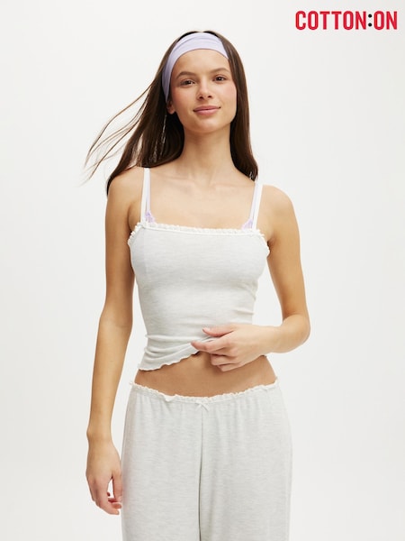 Grau - Cotton On Baby Waffle Lock Square Neck Cami Pyjamas Top (Y33376) | 28 €