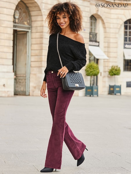 Sosandar Red Velvet Kick Flare Jeans (Y33420) | R$ 585