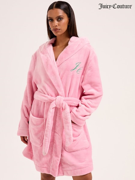 Pink - Juicy Couture Crown Plush Hooded Robe (Y33741) | 125 €