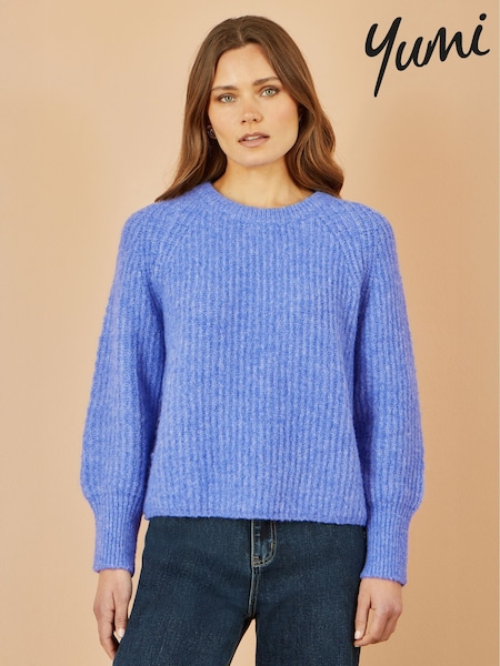 Yumi Blue Knitted Relax Fit Jumper (Y33843) | R$ 495