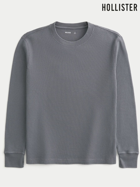 Hollister Crew Neck Textured Wash Long Sleeve T-Shirt (Y33879) | €40