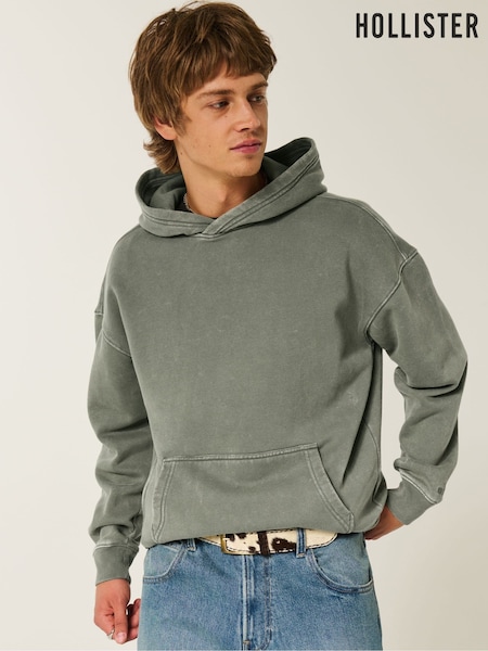 Hollister Green Boxy Hoodie (Y33887) | €48