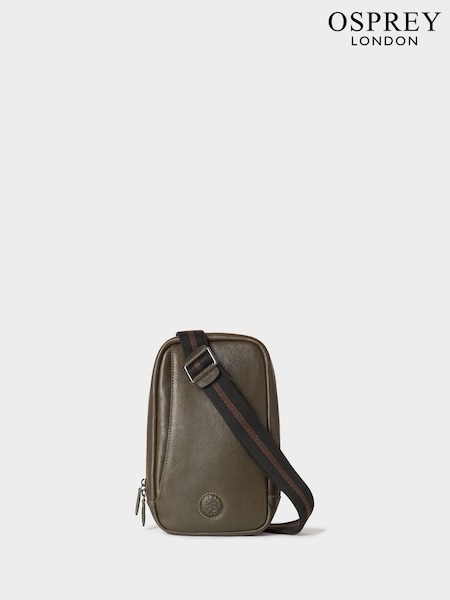 OSPREY LONDON The Compass Leather Sling Black Bag (Y33922) | €236