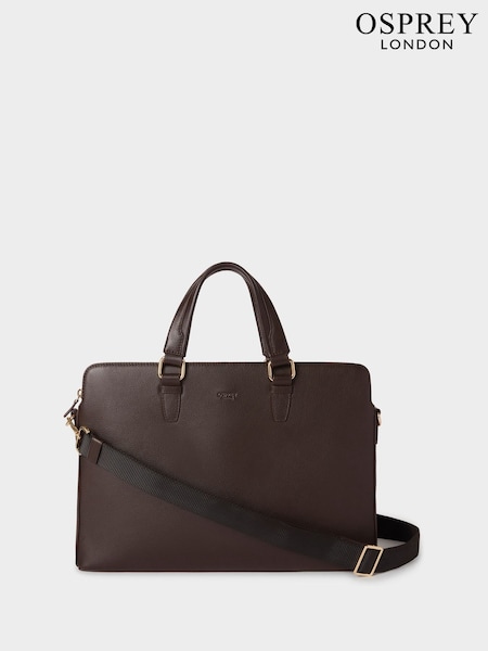 Osprey London Brown The Mercury Leather Laptop Bag (Y33938) | € 388