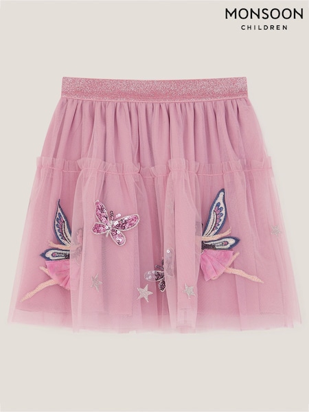 Monsoon Pink Butterfly Fairy Mesh Skirt (Y34003) | AED185 - AED213