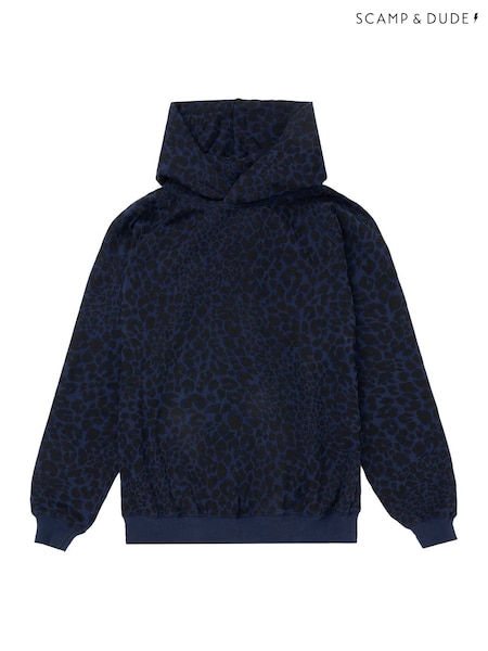 SCAMP & DUDE Blue Kids Hoodie with Leopard And Lightning Bolt (Y34086) | 178 QAR - 188 QAR