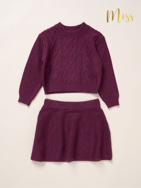 Vermelho - Miss Knit Jumper and Skirt Set (Y34200) | R$ 295 - R$ 335