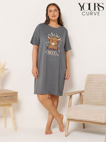 Yours Curve Altoland Cow Sleeptee Nightdress (Y34236) | 28 €